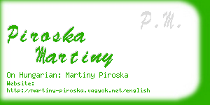 piroska martiny business card